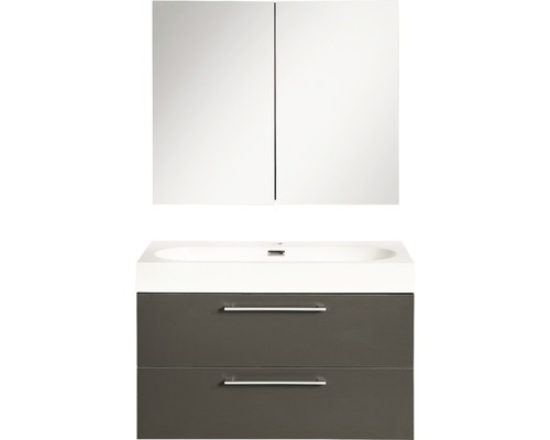 Badkamermeubelset Somero 60 cm inclusief spiegelkast antraciet Badkamermeubelset Somero 60 cm inclusief spiegelkast antraciet