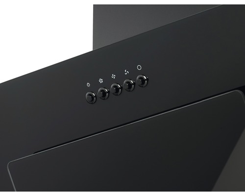 Close-up van een afzuigkap met bedieningsknoppen voor licht en ventilatorsnelheden