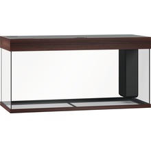 Leeg aquarium met houten frame