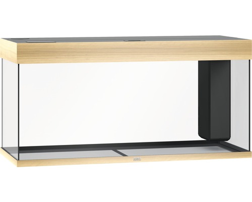 Leeg aquarium met houten frame