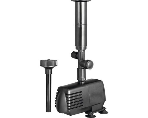 Vijverpomp met fonteinopzetstuk voor de tuinvijver