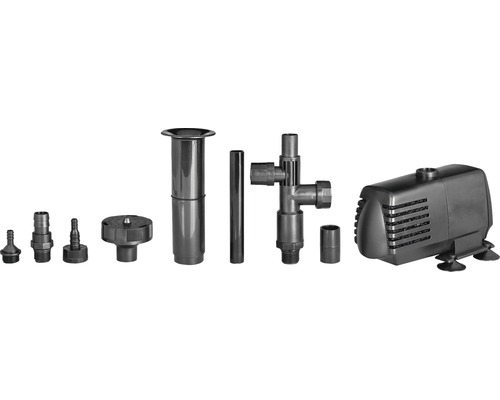 Accessoireset voor fonteinen met pomp, sproeikoppen en verbindingsstukken