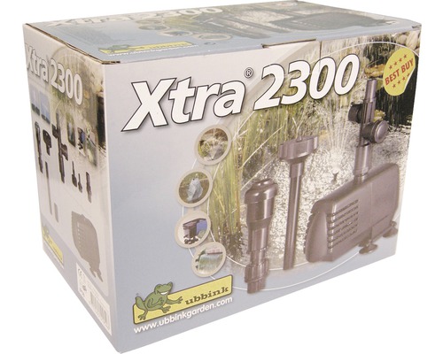 Verpakking van een Ubbink Xtra 2300 vijverpomp
