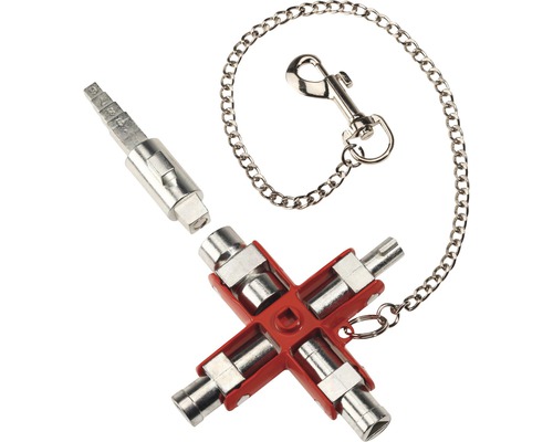 Vierkantsleutel met ketting en bit