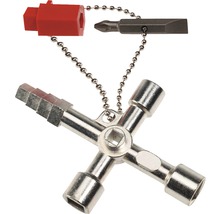 Universelsleutel met bit en adapter aan een kogelketting