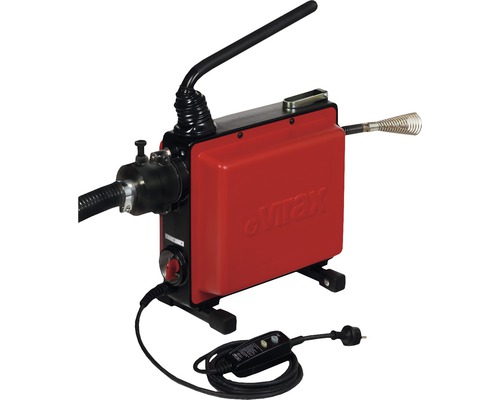 Afvoerreinigingsapparaat met spiraal en netsnoer