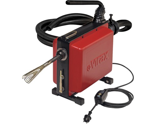 Afvoerreinigingsapparaat met spiraal en stroomkabel