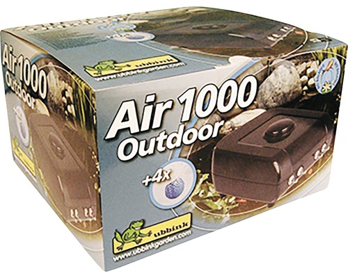 Verpakking van een Ubbink Air 1000 Outdoor vijverbeluchtingspomp