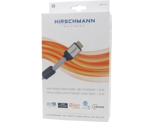 Hirschmann High Speed HDMI kabel met Ethernet 1,8 meter verpakking