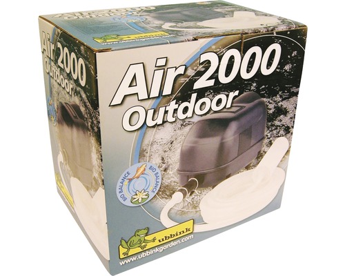 Verpakking van een Ubbink Air 2000 Outdoor vijverbeluchtingspomp