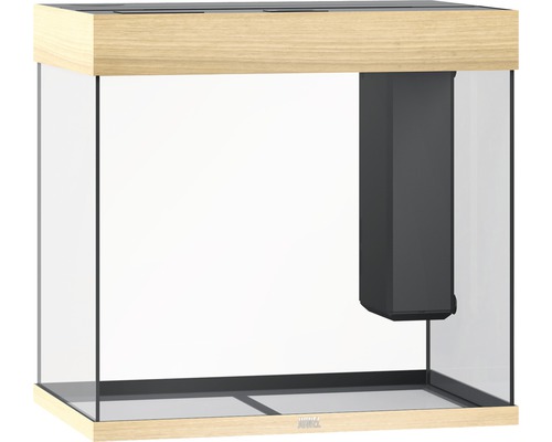 Aquarium met houten frame en intern filter