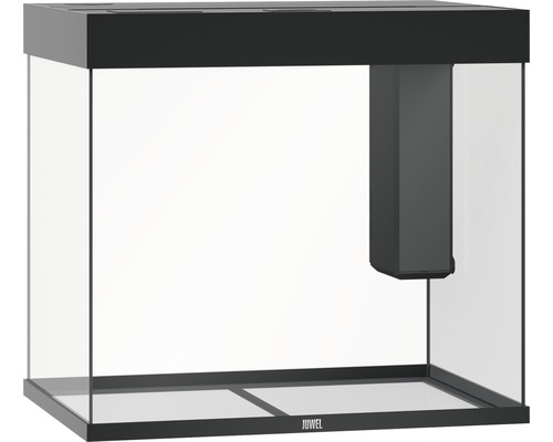 Leeg glazen aquarium met filter