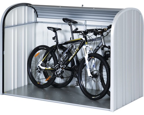Metalen fietsbox met fietsen