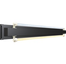 Aquariumlamp met twee LED-buizen en zwarte beugel