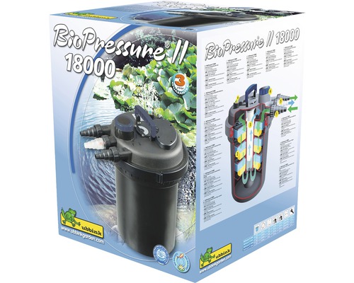 Verpakking van een Ubbink BioPressure II 18000 vijverfilter