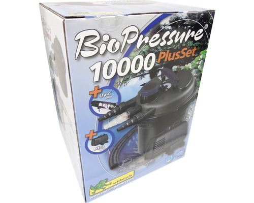 Verpakking van een Ubbink Bio-drukfilter 10000 PlusSet voor vijvers