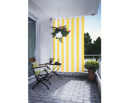 FLORACORD Schaduwdoek vuil- en waterafstotend verticaal geel/wit 140x230 cm