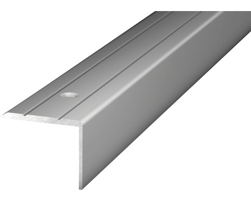 PRINZ Trapprofiel 24,5x20 mm aluminium zilver 100 cm Traprandprofiel van metaal met schroefgat