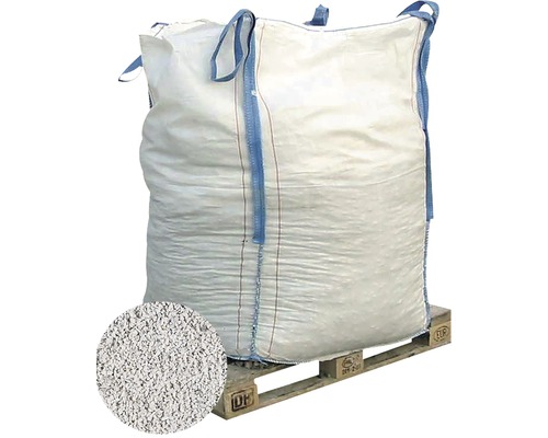 EXCLUTON Split Carrara wit 9-12 mm, Bigbag 1000 kg Big Bag gevuld met stenen op pallet