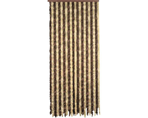 DECONA Deurgordijn velours kattenstaarten bruin/beige 90x200 cm Decoratieve sjaals met streepmotief