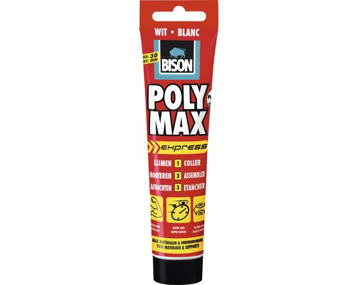 BISON Poly Max® express wit tube 165 g