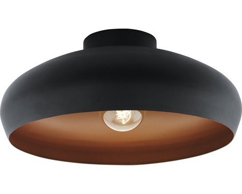 Zwarte plafondlamp met lampenkap