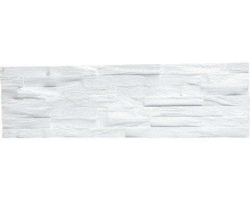 REBELOFSTYLES Steenstrip UltraLight Benevento white Witte wandbekleding met steenmotief voor binnenshuis