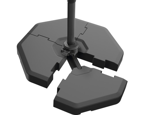 Parasolvoet bestaande uit kunststof platen