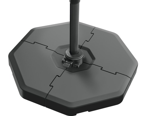 Parasolvoet van kunststof, bestaande uit vier delen