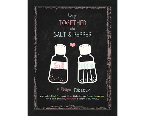 PURE LIVING Schilderij met lijst Salt & Pepper 35x45 cm