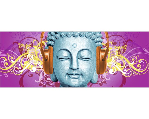 PURE LIVING Schilderij canvas Buddha With Headset 27x77 cm