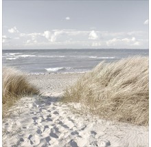 Duinlandschap met uitzicht op zee en zandpad