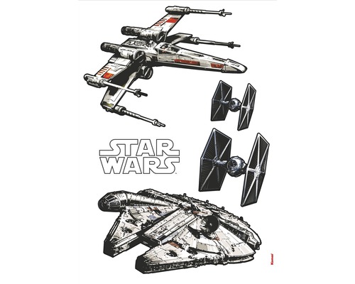 KOMAR Muursticker 14723h Disney Edition 4 Star Wars Spaceships 100x70 cm