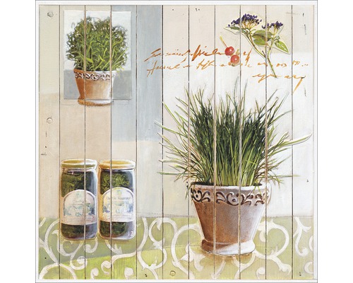 PURE LIVING Schilderij canvas Sweet Herbs III 27x27 cm
