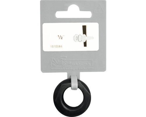 Ubbink slangconnector 1/2 inch op een verpakking