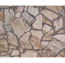 Behang met steenmotief