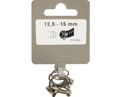 Slangklemmen met een diameter van 12,5 tot 15 millimeter