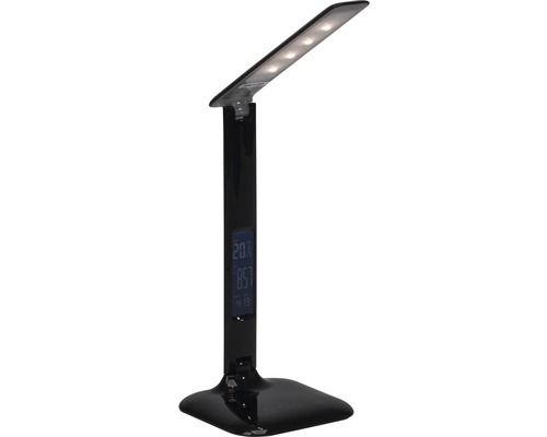Zwarte LED-bureaulamp met display