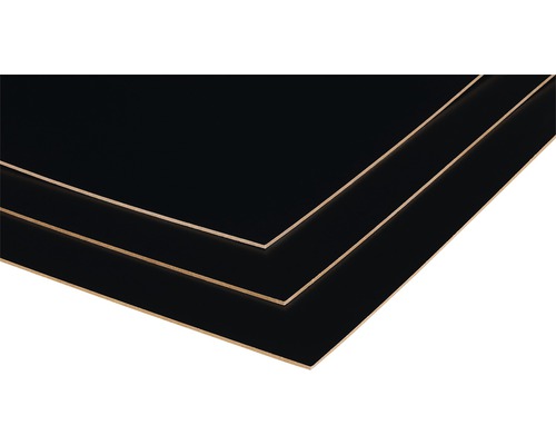 MDF plaat lakboard zwart 2440x1220x3 mm HORNBACH