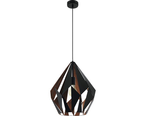 EGLO Hanglamp Carlton-1 Ø 38,5 cm zwart-koper