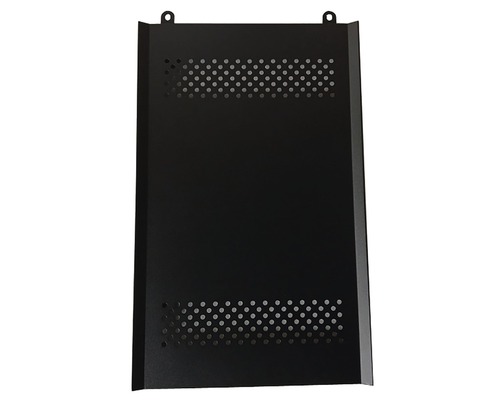 TENNEKER Reserve onderdeel linker zijpaneel TGS02 nr A2 tbv Halo TG3,TG4 en TG5 Zwarte geperforeerde afdekking voor wandmontage