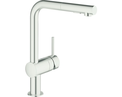 GROHE Keukenkraan Minta supersteel Keukenkraan met draaibare uitloop