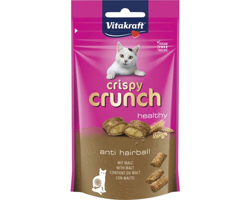 VITAKRAFT Kattensnack crispy crunch anti-haarbal 60 gr Vitakraft Crispy Crunch Anti-Haarbal kattensnack