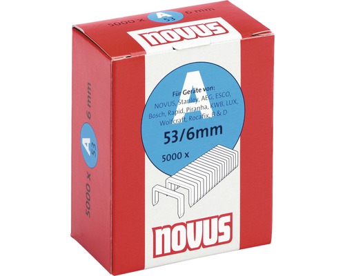 Novus nietjes type 53, 6 mm, verpakking van 5000 stuks