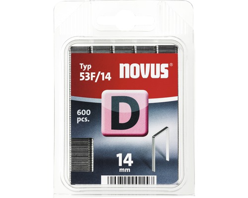 Novus nietjes type 53F/14, 600 stuks, 14 mm lengte