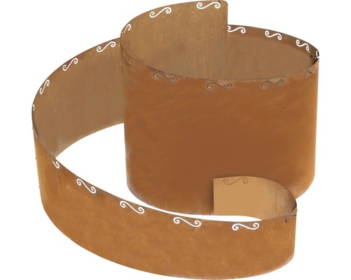 Decoratieve plantenzuil van metaal met spiraalpatroon