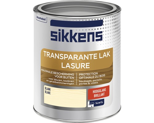 SIKKENS Buitenlak transparant hoogglans blank 750 ml Sikkens transparante lak voor buiten