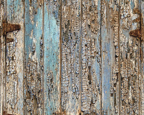 A.S. CRÉATION Panel zelfklevend 30077-1 Only Borders 10 Vintage hout bruin/turquoise 250x35 cm