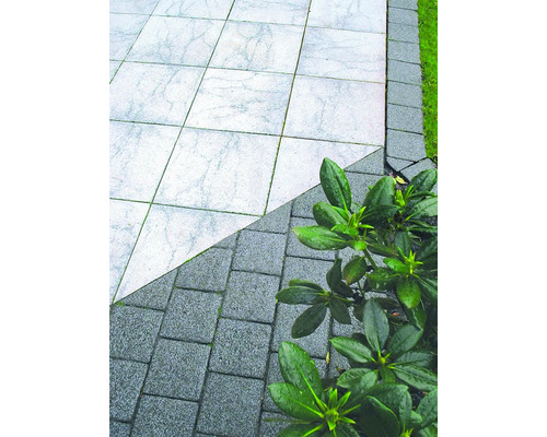 DIEPHAUS Terrastegel iStone Brilliant met facet gemarmerd wit, 40 x 40 x 4 cm