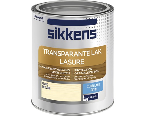 SIKKENS Buitenlak transparant zijdeglans blank 750 ml Sikkens Transparante lakbeits voor buiten, kleurloos